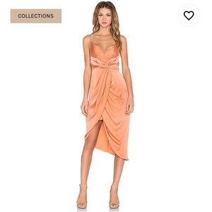 Zimmermann Asymmetrical Dress in Peach